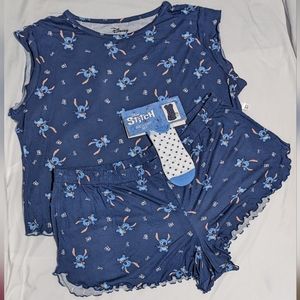 Disney Stitch Women's Women's 3 PC Plus Size Pajama Set,Size 3XL(22W-24W),NEW